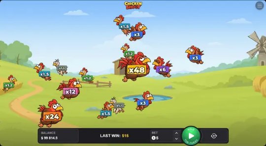 Chicken Shoot Gameplay – Arcade-Shooter von InOut Games mit Multiplikatoren bis x120